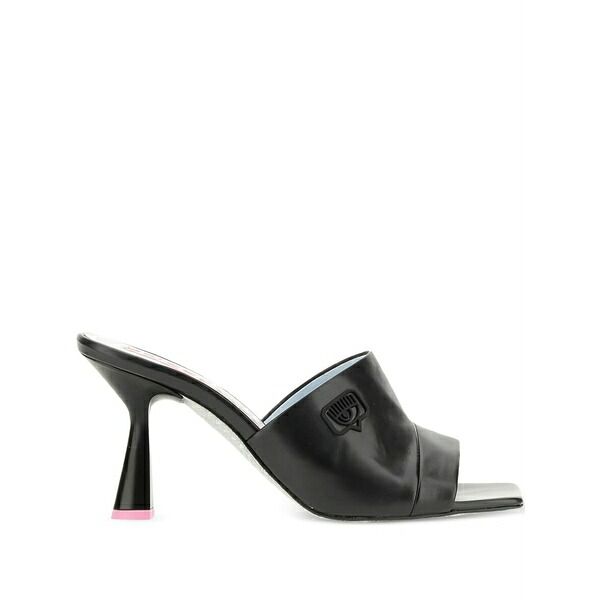 シアラフェラーニ レディース サンダル シューズ 85 mm square-toe heeled sandals Black|asty
