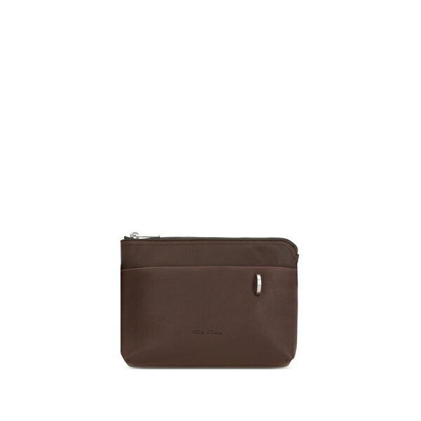 リックオウエンス レディース 金入れ 付属物 Saddle leather wallet Brown