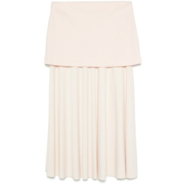 ジル・サンダー レディース スコート ボトムス Layered maxi skirt Pink スカート-レディースファッション-ボトムス
