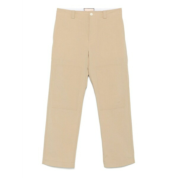 プランシー メンズ カジュアルパンツ ボトムス Panel-detail trousers Neutrals|asty