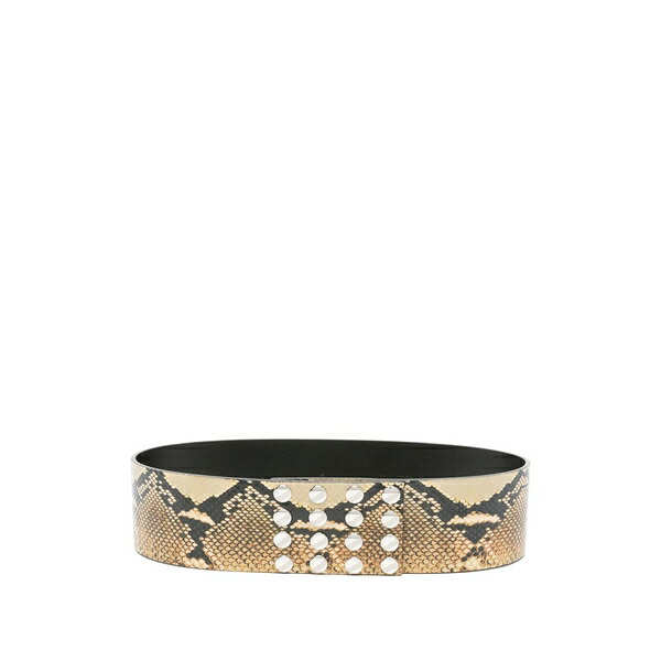 ジ アティコ レディース 三尺帯 付属物 Snakeskin studded belt Neutrals