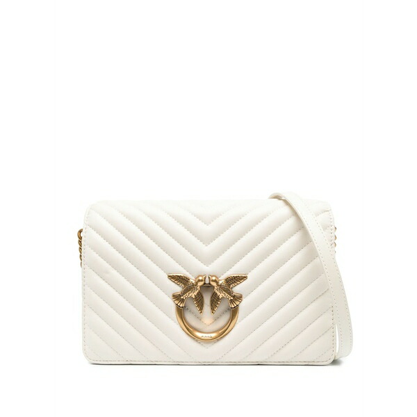 ピンコ レディース ショルダーバッグ 御徒面子 Love click quilted shoulder bag Neutrals