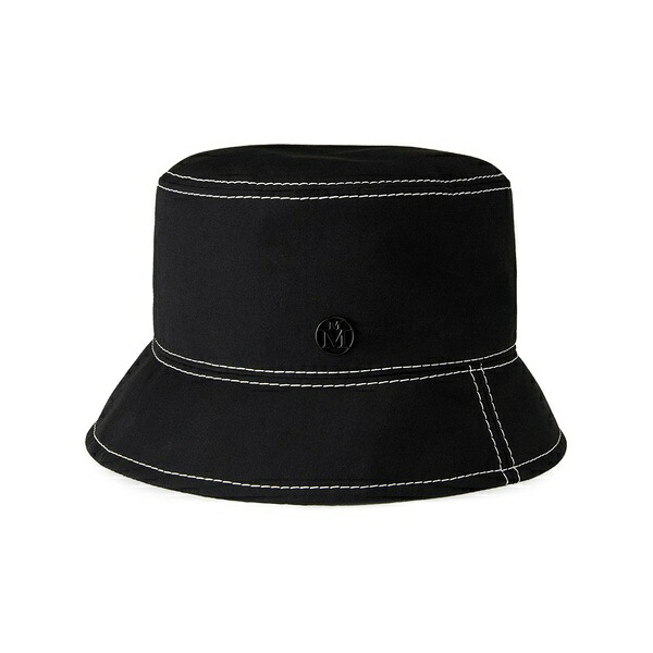 メゾンミッシェル  メンズ 鳥打ち帽 付属物 Axel contrast-stitching bucket hat  Black