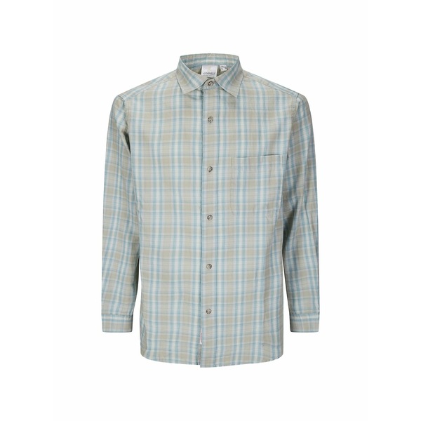 グラミチ メンズ プルオーバー トップス Checked buttoned shirt Blue