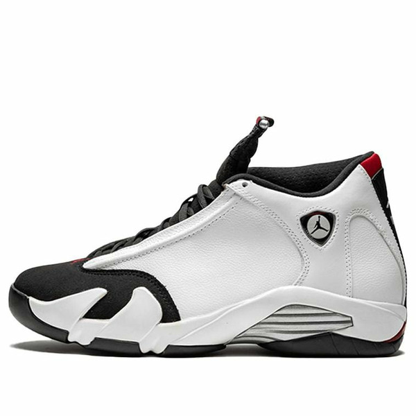 Air Jordan ジョーダン メンズ スニーカー White/Blck-Vrsty Rd-Mtllc Slvr 【Air Jordan 14 Retro \u0027Black Toe\u0027 2014 487471-102】  大いさ US_11(29.0糎) メンズ靴-スニーカー