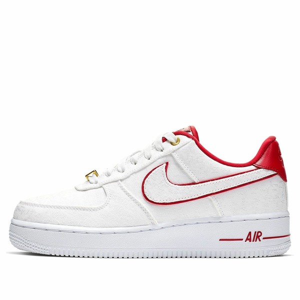 Nike ナイキ レディース スニーカー  【(WMNS) Nike Air Force 1 07 LUX Luxury \u0027White Red\u0027 898889-101】  大きさ US_7(24.0糎)