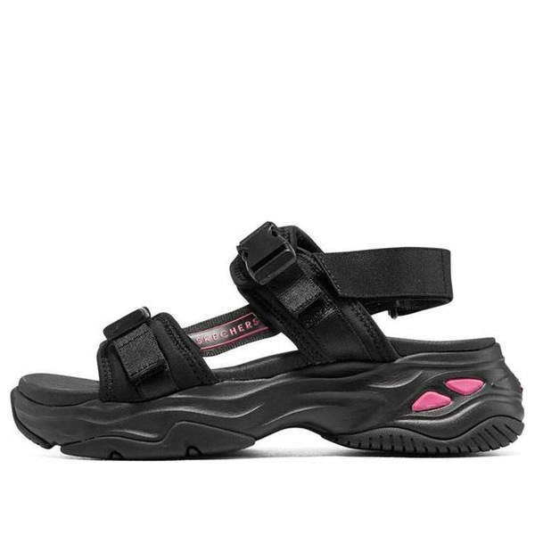 Skechers スケッチャーズ レディース スニーカー  【(WMNS) Skechers Dlites 4.0 Sandals Black Pink 119385-BBK】  サイズ US_5(22.0cm)