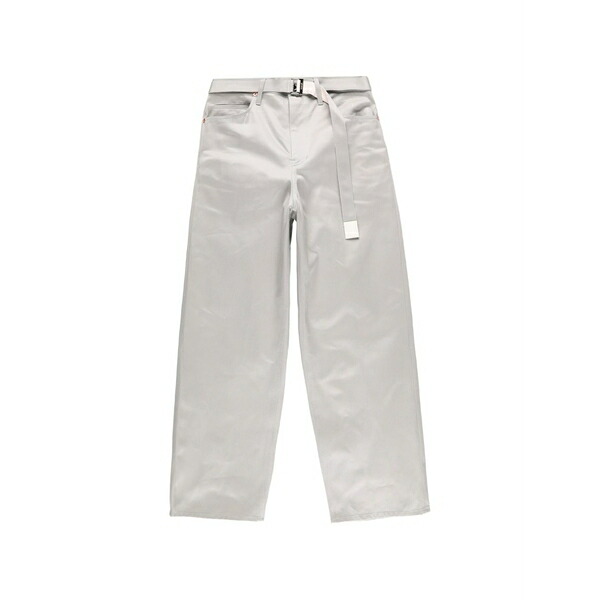 サカイ メンズ カジュアルパンツ ボトムス Belted chino trousers Grey｜asty