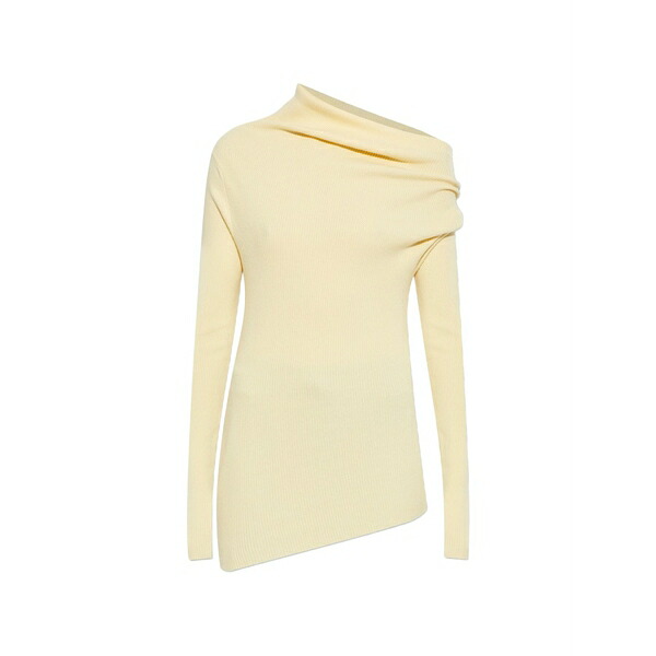 リサ・ヤン レディース 編み物\u0026ティーシャツ アウター Agie draped roll-neck knitted top Yellow