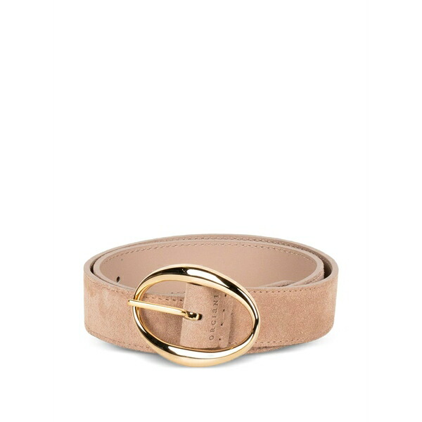 オルチアーニ レディース 三尺帯 付属物 Oval-buckle suede belt Neutrals