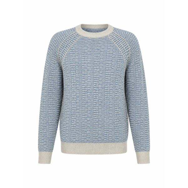 ロベルトコリーナ メンズ 編み物\u0026プルオーバー アウター Textured-knit raglan-sleeve sweater Blue