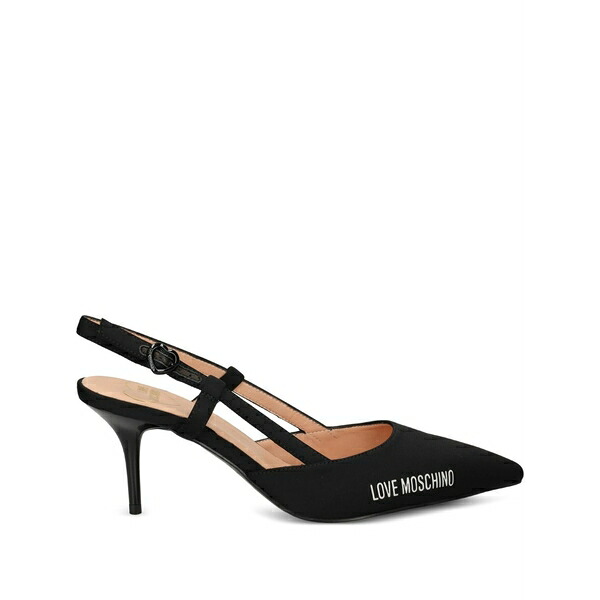 優しいこと モスキーノ レディース パンプス シューズ Slingback pointed-toe pumps Black