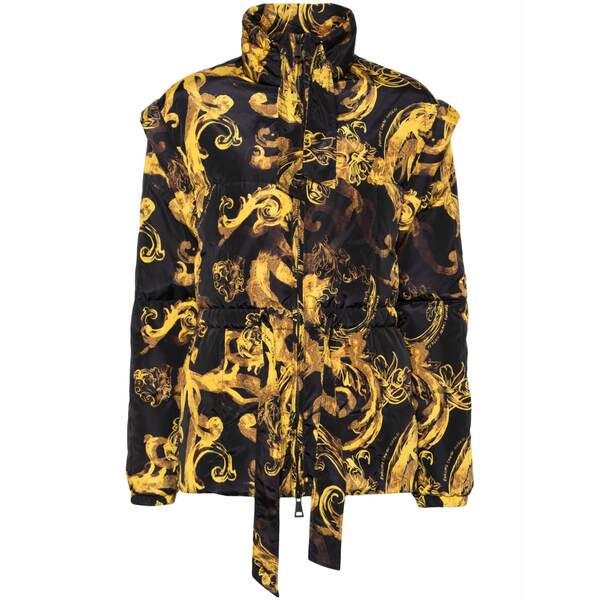 呼びりん探し回る レディース 上衣＆上衣 アウター Barocco-print down jacket Black