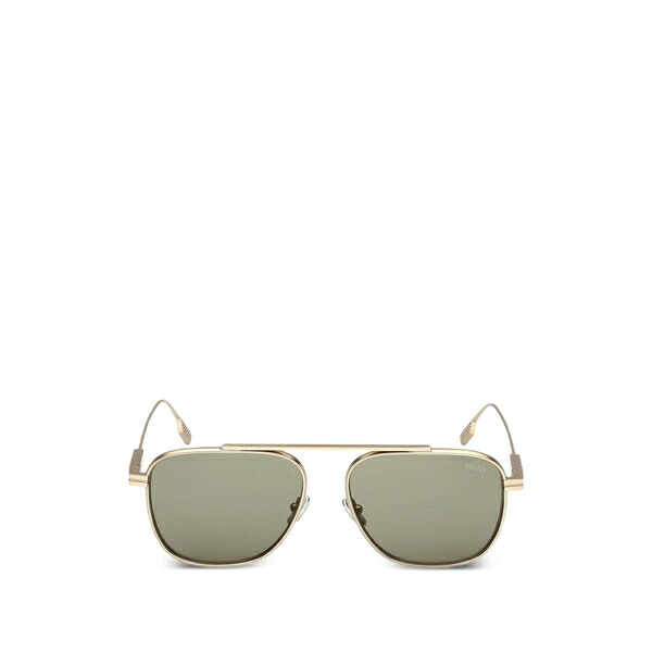 ゼニア メンズ サングラス・アイウェア 付属物 Geometric-frame sunglasses Gold
