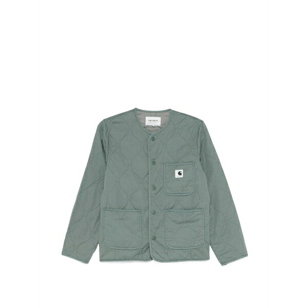 鉄道車両ハート型 レディース 上衣＆上衣 アウター Quilted jacket Green