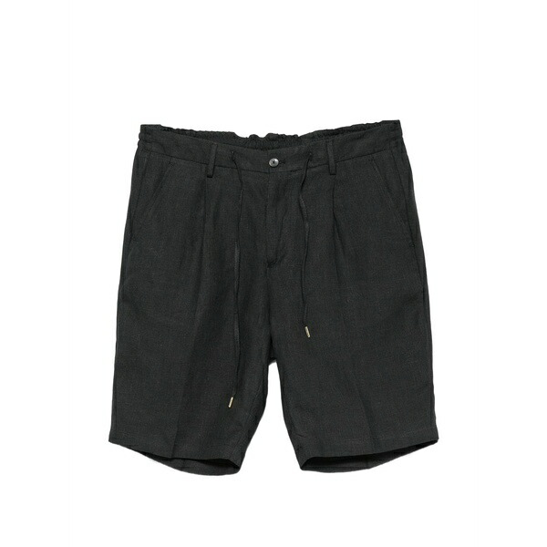 ブリ後ろ側 1949 メンズ 心地好いズボン下 ボトムス Pleated chino shorts Black