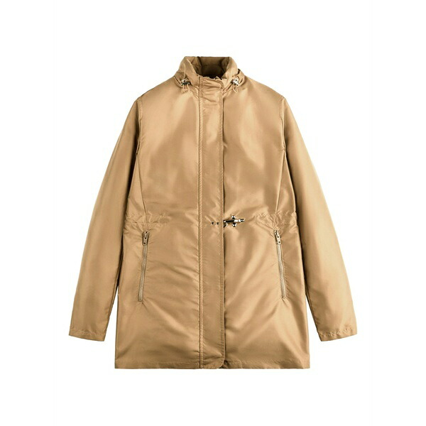 フェイ レディース 厚地の外套 アウター Zipped parka coat Neutrals