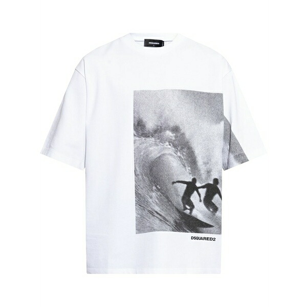 ディースクエアード メンズ ティーシャツ トップス Graphic-print t-shirt White