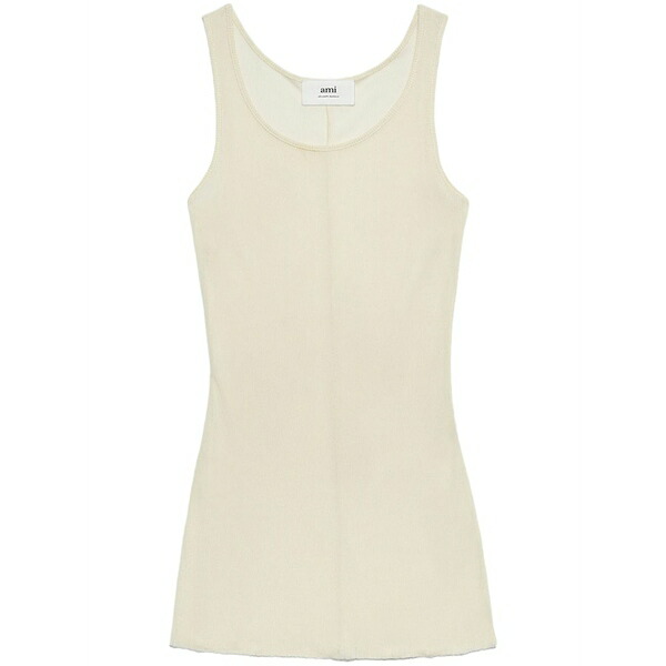 意中の女 レディース カットソー トップス Scoop-neck sleeveless tank top Neutrals