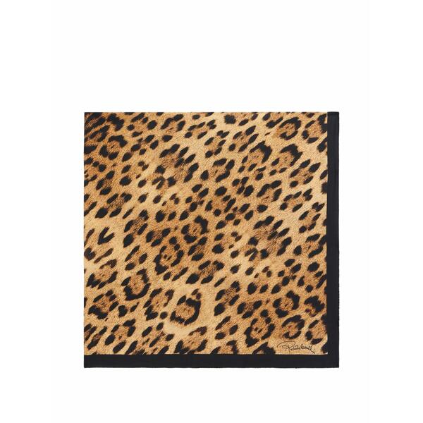 ロベルトカヴァリ レディース 消音装置・袈裟・えり巻き 添え物 Animal-print scarf Brown