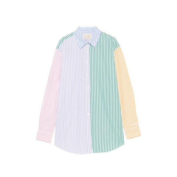 エムシーツーセイントバース レディース プルオーバー トップス Brigitte striped cotton shirt Green