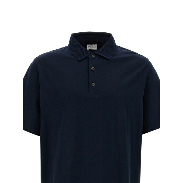パルジレリ メンズ スポーツシャツ トップス Three-button polo shirt Blue