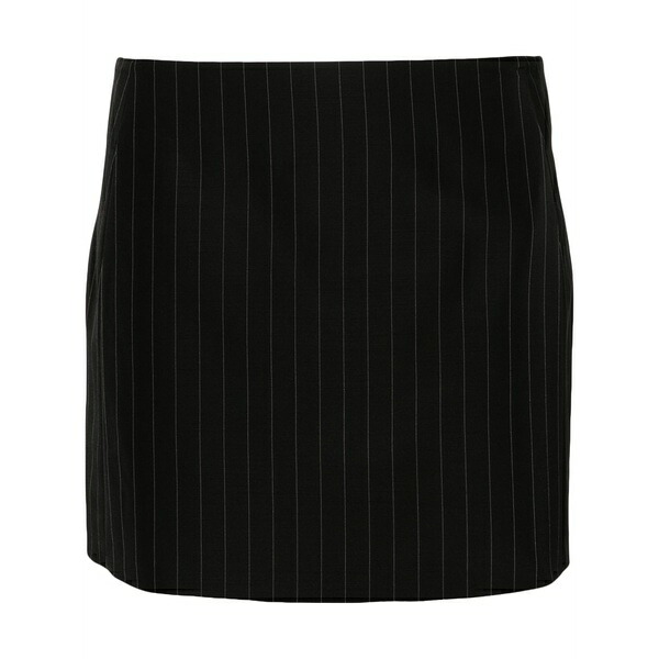 パロッシュ レディース スコート ボトムス Pinstripe-pattern thigh-high skirt Black