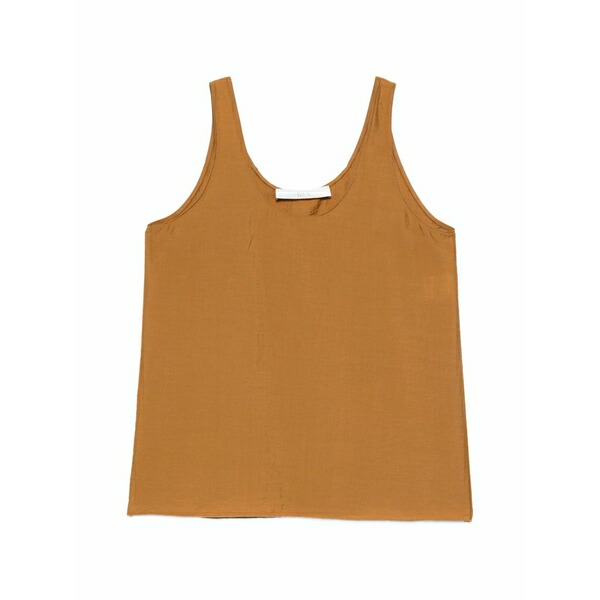 テラ レディース カットソー トップス Scoop-neck top Brown