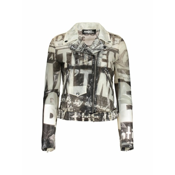 ジェレミー スコット レディース 上衣＆上衣 アウター Graphic-print transparent jacket White