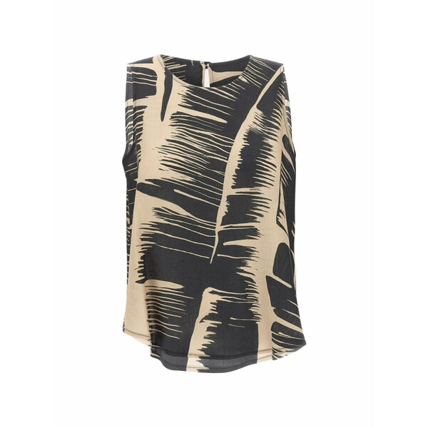 騒々しい混乱 レディース カットソー トップス Brushstroke print tank top Black