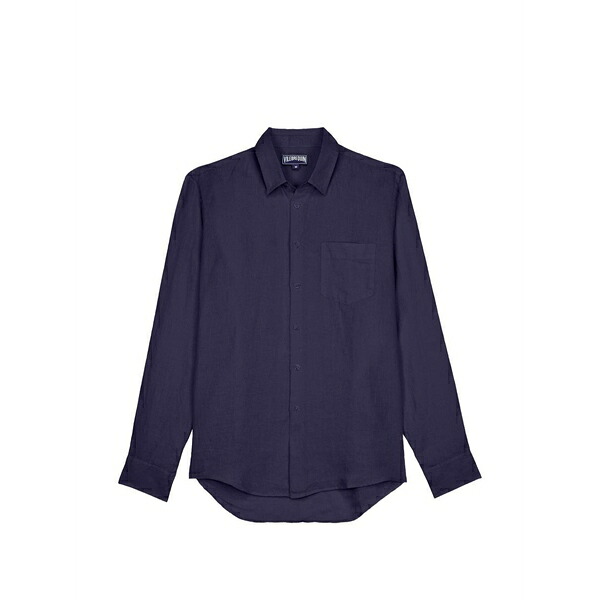 ヴィルブレクイン メンズ プルオーバー トップス Patch-pocket shirt Blue