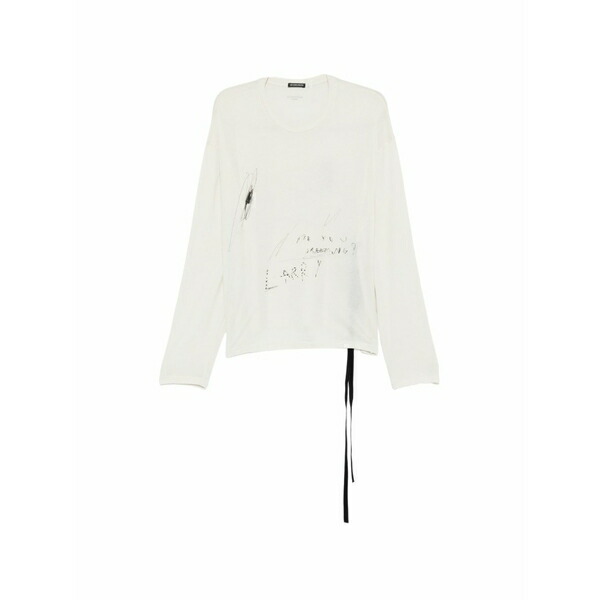 アン ドゥムルメステール メンズ ティーシャツ トップス Emil graphic-print long-sleeve top Neutrals