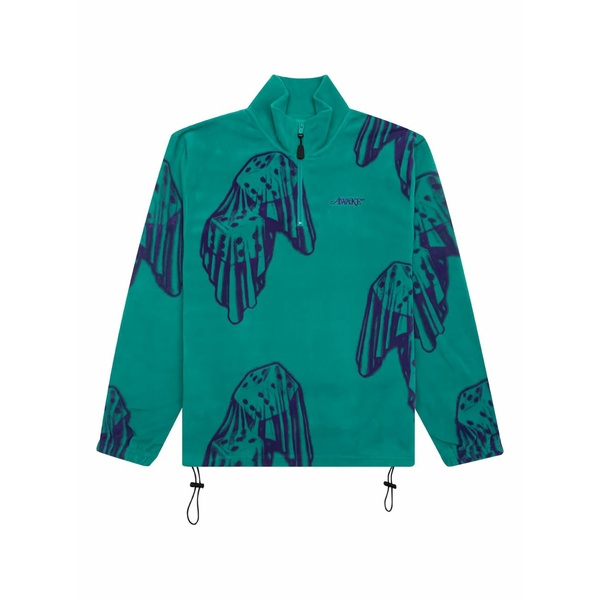 アウェイクニューヨーク メンズ パーカー・スウェットシャツ アウター Dice-print fleece quarter-zip sweatshirt Green