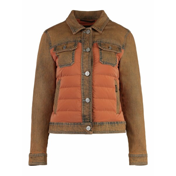 ムーレー レディース 上衣＆上衣 アウター Petunia padded-panel denim jacket Orange