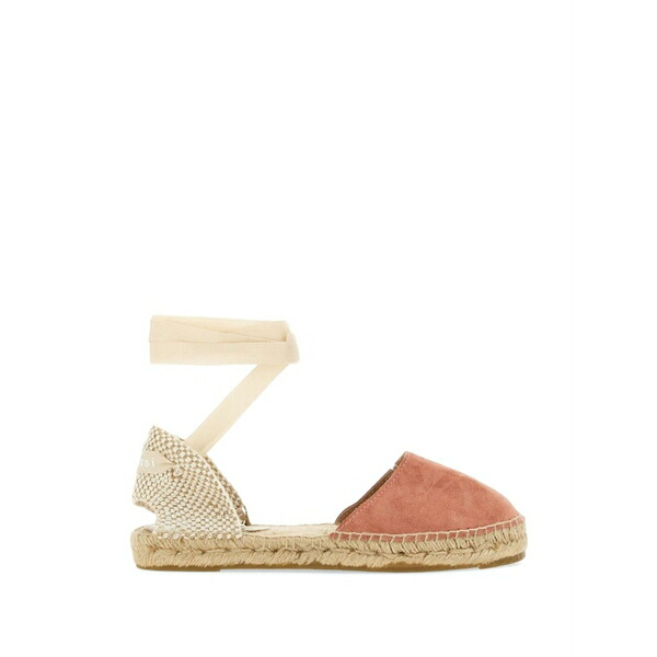 マネビ レディース サンダル シューズ Suede tie-fastening sandals Brown