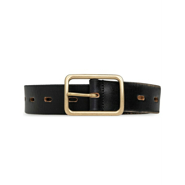 ディースクエアード メンズ 三尺帯 添え物 Buckled leather belt Black