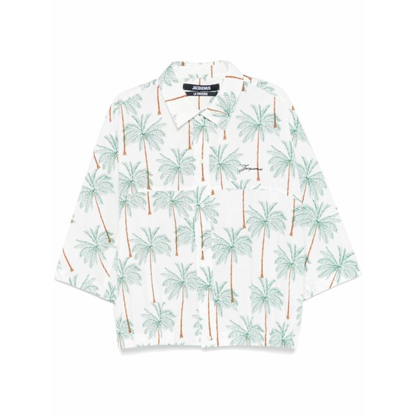 ジャクエムス メンズ ティーシャツ トップス La chemise canevas shirt White