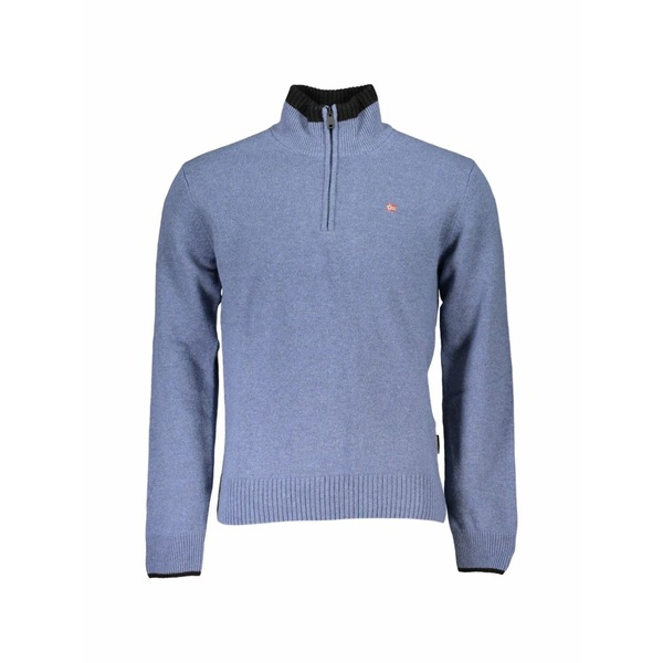 ナパピリ メンズ 編み物\u0026スウェーター アウター Half-zip cotton sweater Blue