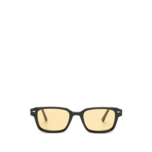 アレム メンズ サングラス・アイウェア アクセサリー Rectangle-shape sunglasses Black|asty