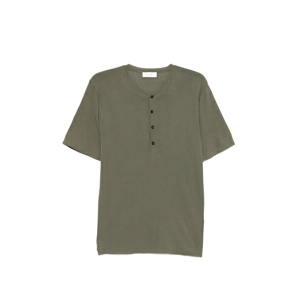 ロベルトコリーナ メンズ ティーシャツ トップス Buttoned polo shirt Green
