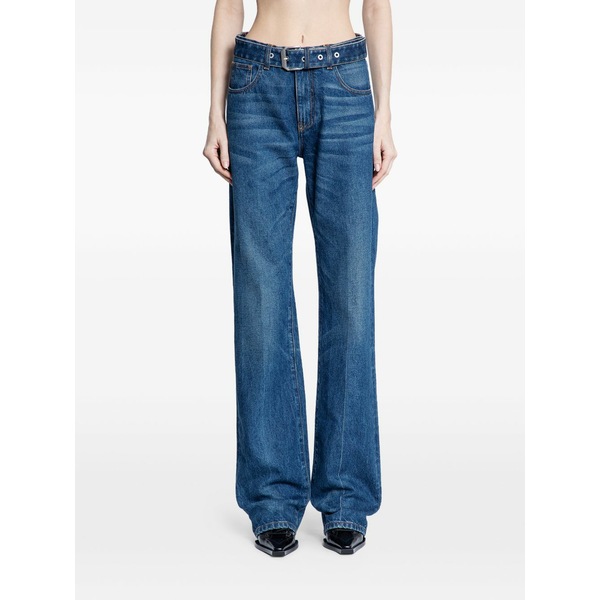 シーナ レディース ジーンズズボン下 ボトムス Belted denim jeans Blue