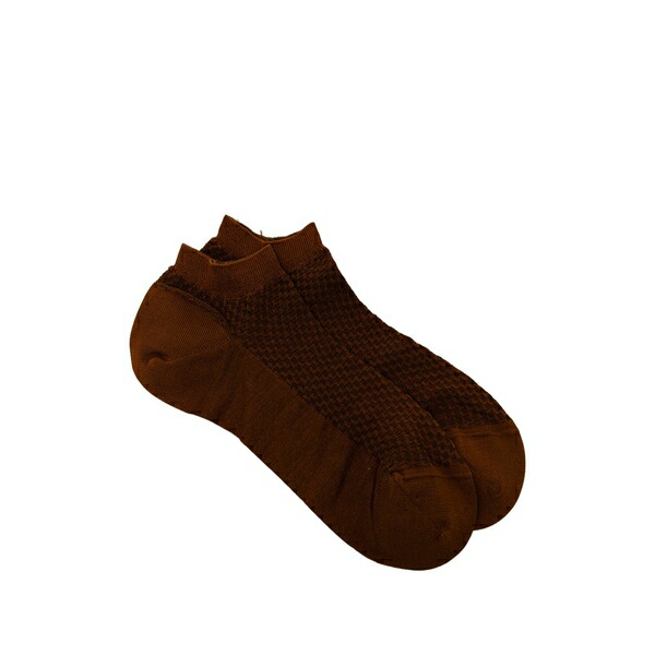 ゼニア メンズ ソックス アンダー御召しもの Sleek dash socks Brown