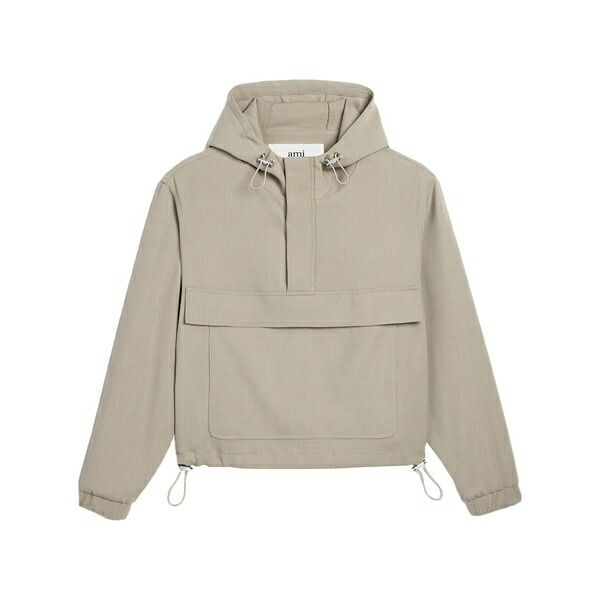 アミ メンズ ジャケット＆ブルゾン アウター Hooded windbreaker Neutrals｜asty