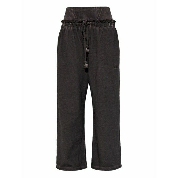 ナウルズ レディース 心地よいズボン下 ボトムス Haze drawstring track pants Black