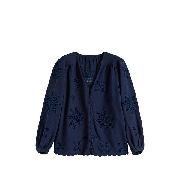チンティアンドパーカー レディース プルオーバー トップス Broderie v-neck shirt Blue
