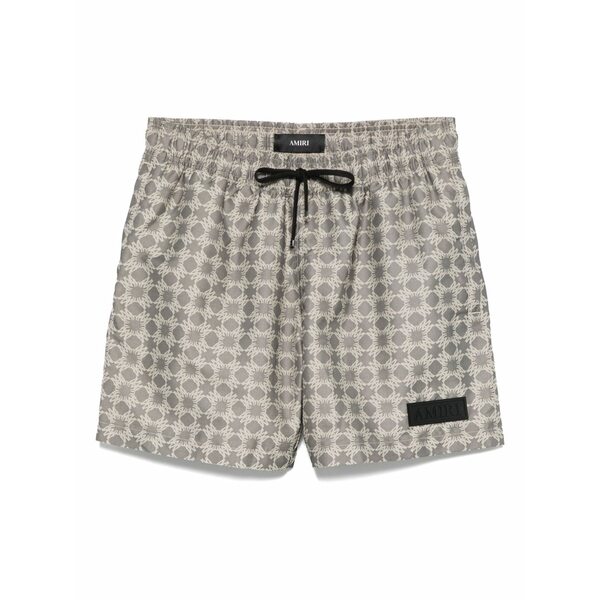 アミリ メンズ 心地よいズボン下 ボトムス Graphic-print swim shorts Neutrals
