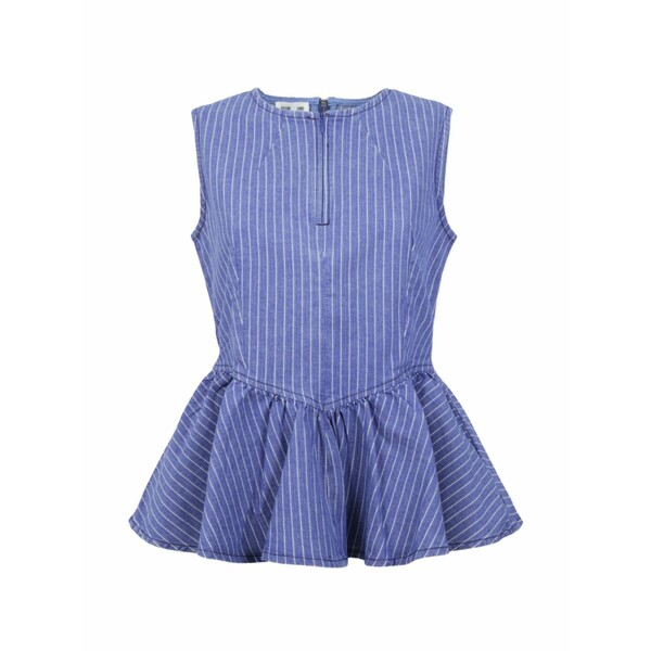 バウムウンドヘルガーデン レディース プルオーバー トップス Merja pinstriped peplum blouse Blue
