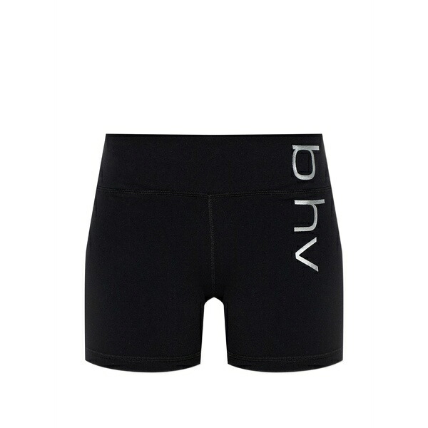 ミスビヘイブ レディース 心地よいズボン下 ボトムス Logo-print shorts Black