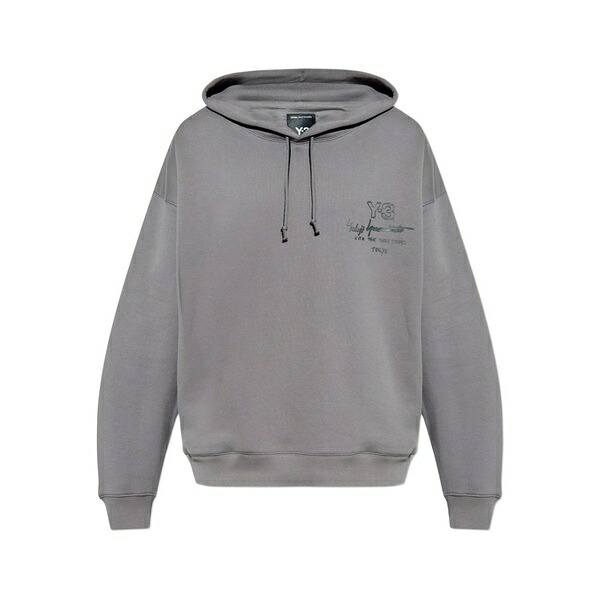 ワイスロバート・エドワード・リー メンズ パーカー・スウェットシャツ アウター Logo-print hoodie Grey