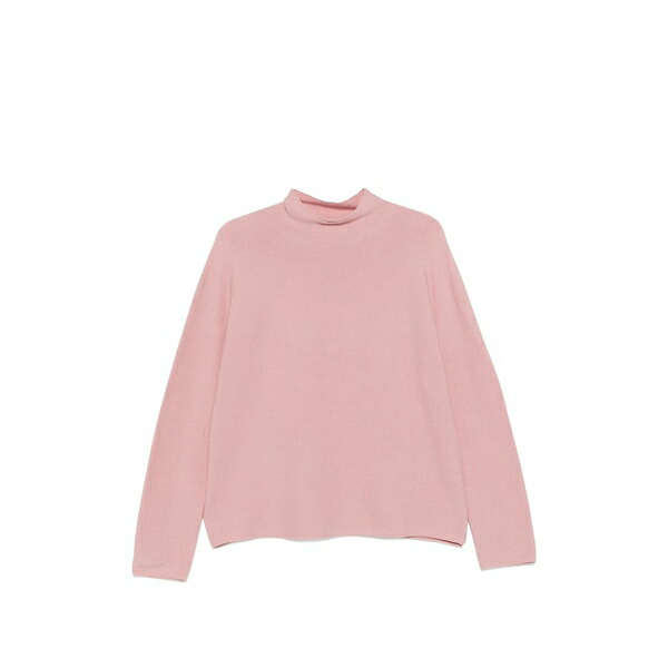 マルコポーロ レディース 編み物\u0026ティーシャツ アウター High-neck knit Pink